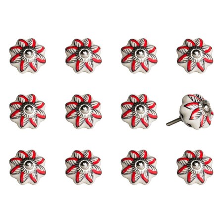 Pipers Pit Ceramic & Metal Multi Color Knob - 1.5 x 1.5 x 1.5 in., 12PK PI3093980